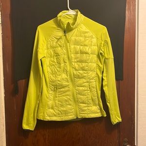Calvin Klein light lime green wind breaker.